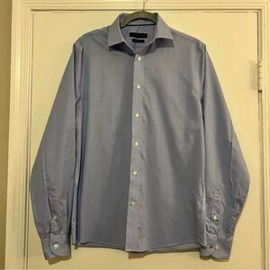 Tommy Hilfiger THFlex Supima Slim-Fit Stretch LS Mens Shirt 15 34/35 Light Blue